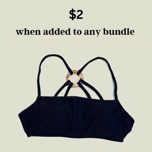 Tilly’s Full Tilt black bikini top, size Small